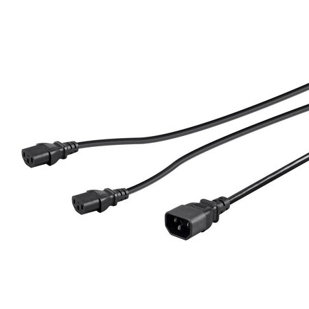 Monoprice Power Cord Splitter - IEC 60320 C14 to 2x IEC 60320 C13_ 18AWG_ 10A_ S 27313